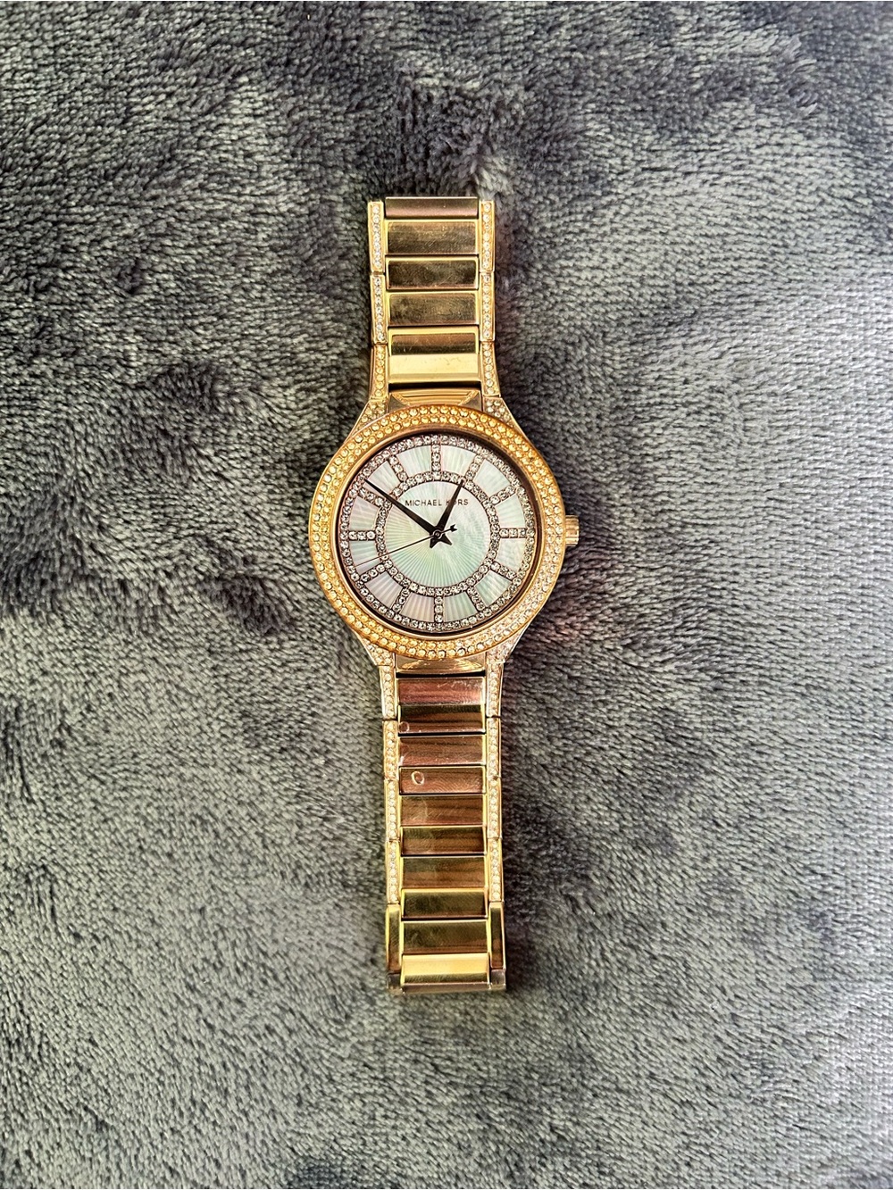 Michael Kors Rose Gold and Mother-of-Pearl Crystal Bracelet Watch